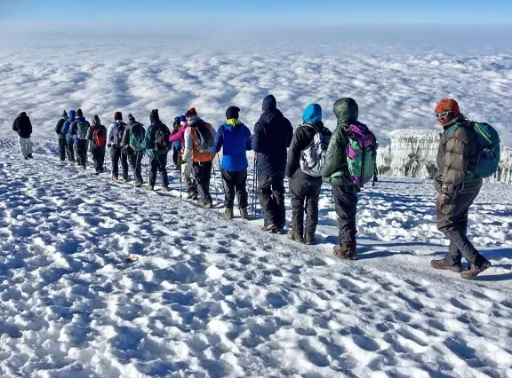 Mount Kilimanjaro Climb Machame Route - kilimanjaro glacier, 6 Days Mount Kilimanjaro Trekking Machame Route